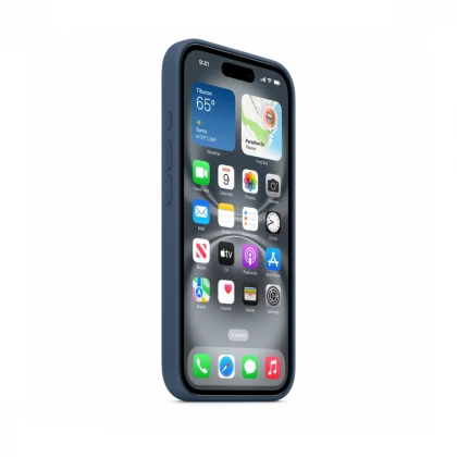 iPhone 16 Silicone Case sa MagSafe-om - Denim
