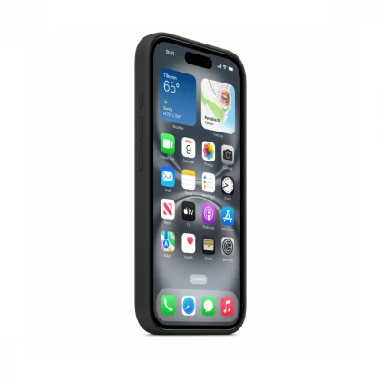 iPhone 16 Silicone Case sa MagSafe-om - Black
