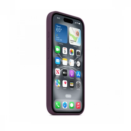 iPhone 16 Silicone Case sa MagSafe-om - Plum