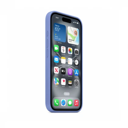 iPhone 16 Silicone Case sa MagSafe-om – Periwinkle
