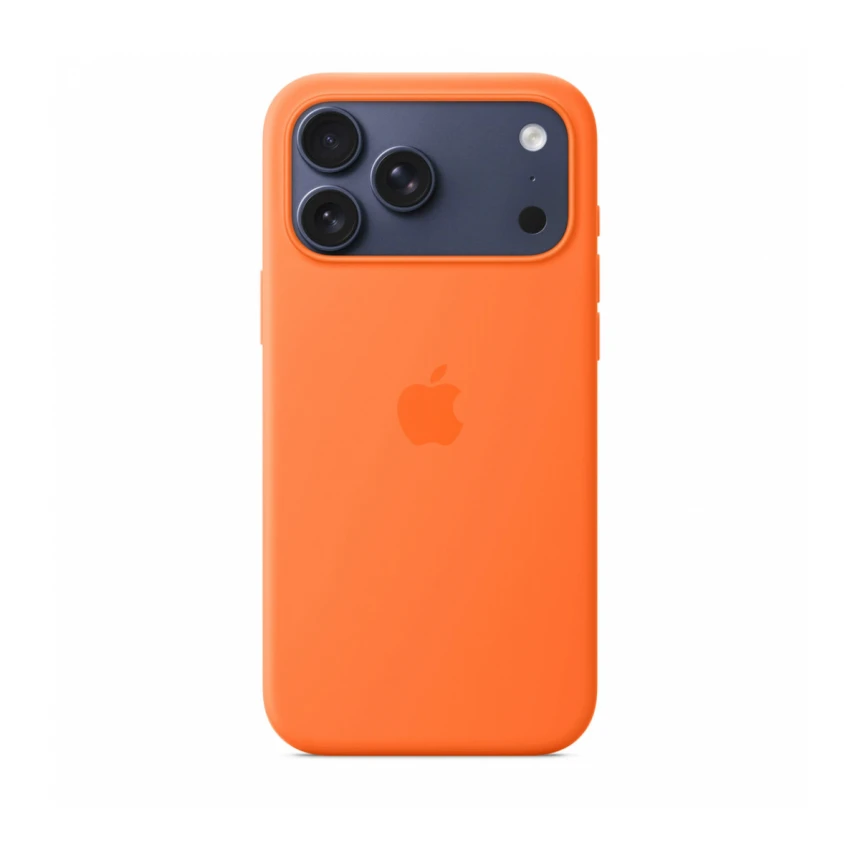 iPhone 17 Pro Max Silicone Case with MagSafe – Orange