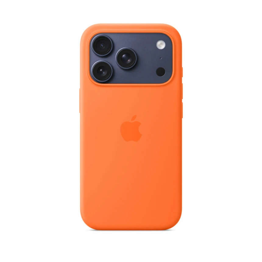 iPhone 17 Pro Silicone Case with MagSafe – Orange