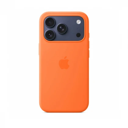 iPhone 17 Pro Silicone Case with MagSafe – Orange