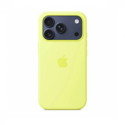 iPhone 17 Pro Silicone Case with MagSafe – Neon Yellow