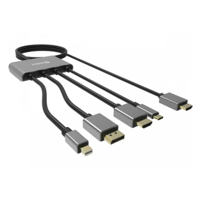 Kabl-display HUB Sandberg All-In-One USB C/DP/m DP/HDMI - HDMI 2m 509-21
