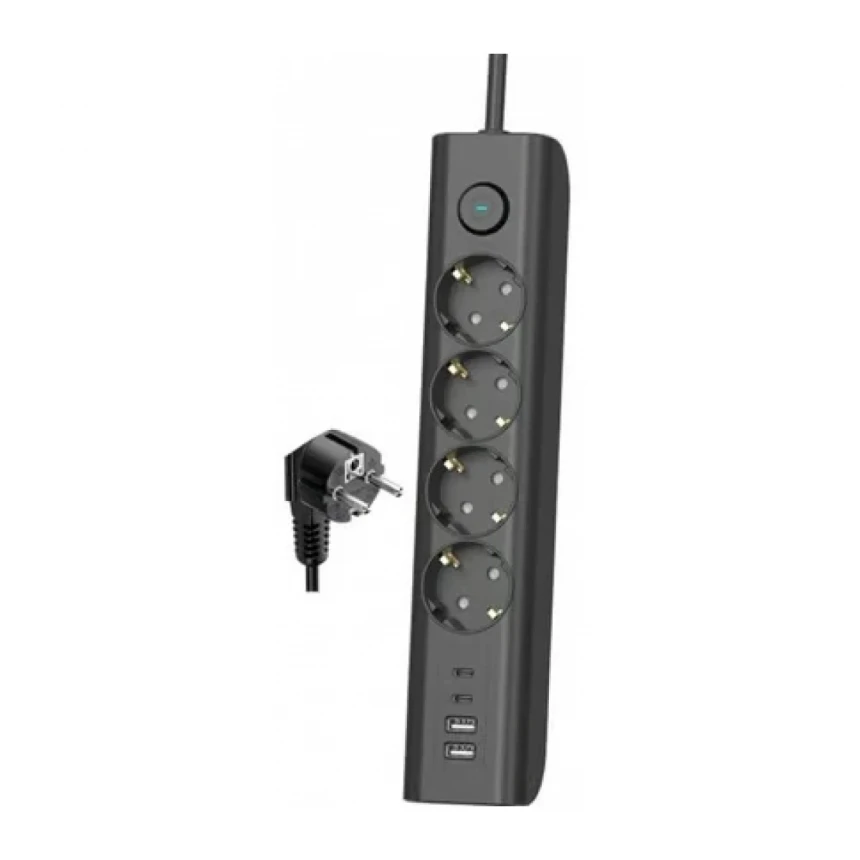 Kabl Elco 13404 5 mesta/2m/2xUSB/2xUSB-C/prekidač/prenaponska zaštita