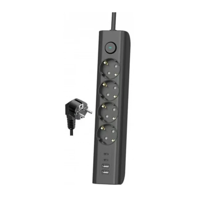 Kabl Elco 13404 5 mesta/2m/2xUSB/2xUSB-C/prekidač/prenaponska zaštita