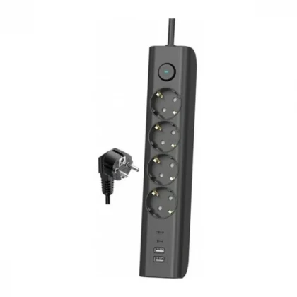 Kabl Elco 13404 5 mesta/2m/2xUSB/2xUSB-C/prekidač/prenaponska zaštita