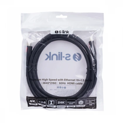 Kabl S-link SL-HDM4K13 HDMI na HDMI M/M v2.0 4K/60Hz 3m