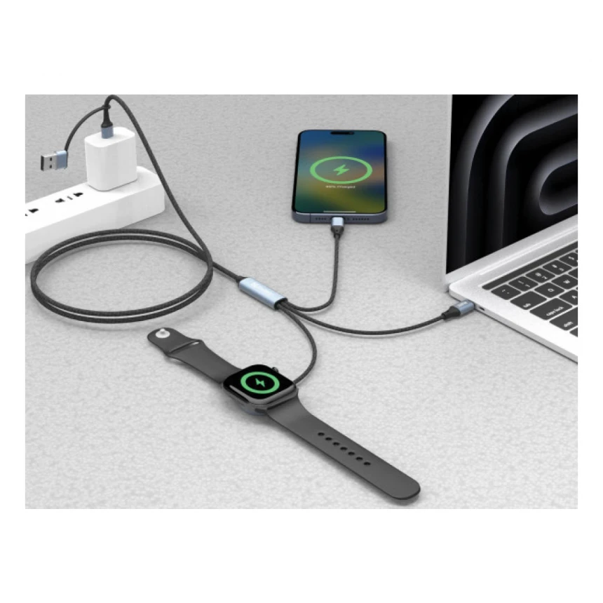 Kabl Sandberg 3u1 441-69 2xUSB-C/Mag Safe/100W