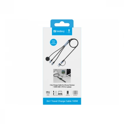 Kabl Sandberg 3u1 441-69 2xUSB-C/Mag Safe/100W