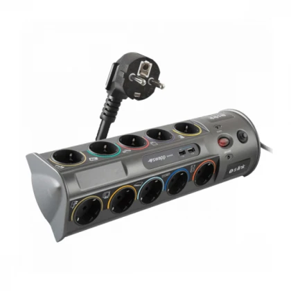 Kabl surge S-Link PRZ01 10xšuko/2xUSB/3m