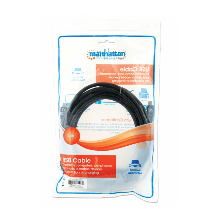 Kabl USB-C Manhattan 355971 M/M 3.2/10Gb/5m/Activ