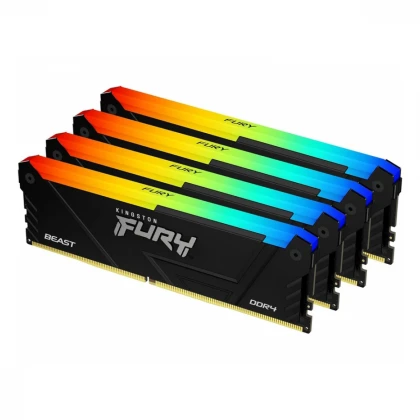 KINGSTON DIMM DDR4 128GB (4x32GB kit) 3600MT/s KF436C18BB2AK4/128 Fury Beast RGB Black XMP 