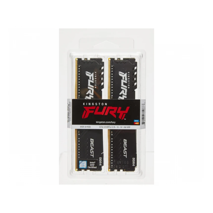 KINGSTON DIMM DDR4 16GB (2x8GB kit) 3600MT/s KF436C17BBK2/16 Fury Beast Black 