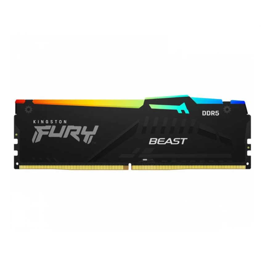 KINGSTON DIMM DDR5 128GB (4x32GB kit) 5600MT/s KF556C40BBAK4-128 FURY Beast RGB Black XMP 