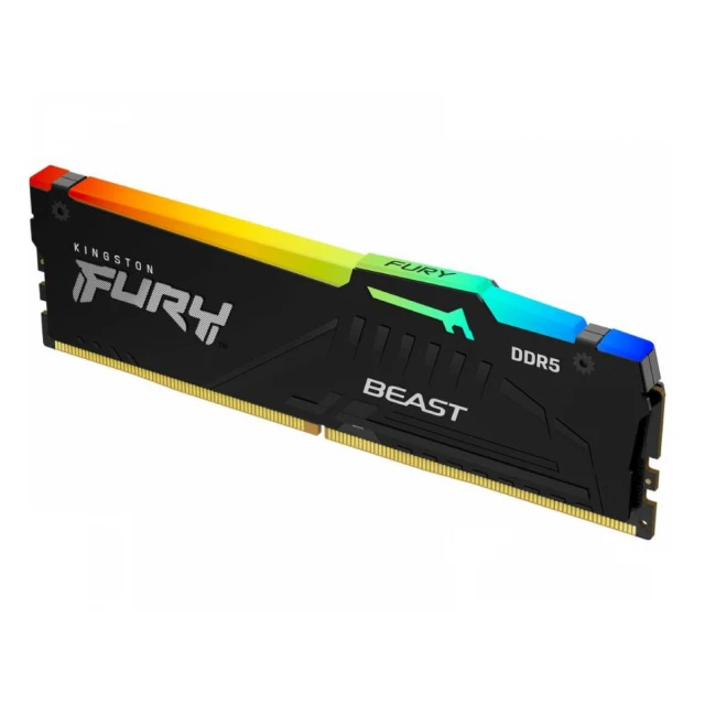 KINGSTON DIMM DDR5 128GB (4x32GB kit) 5600MT/s KF556C40BBAK4-128 FURY Beast RGB Black XMP 