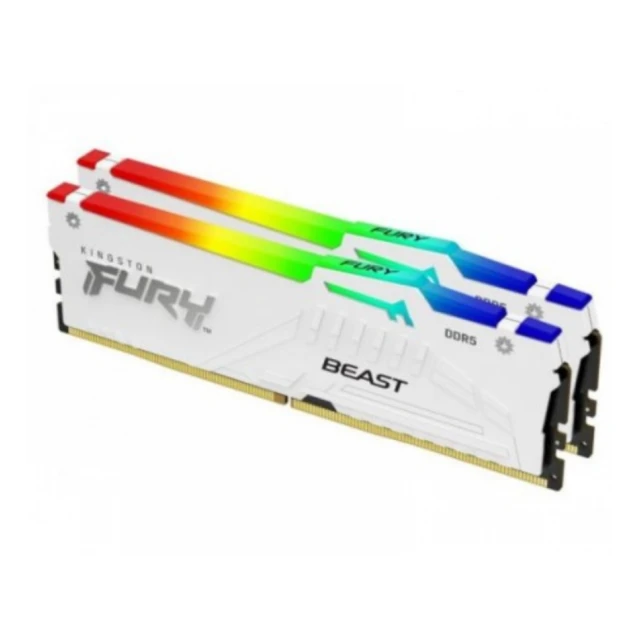 KINGSTON DIMM DDR5 32GB (2x16GB kit) 6000MT/s KF560C36BWE2AK2-32 FURY Beast RGB White EXPO 