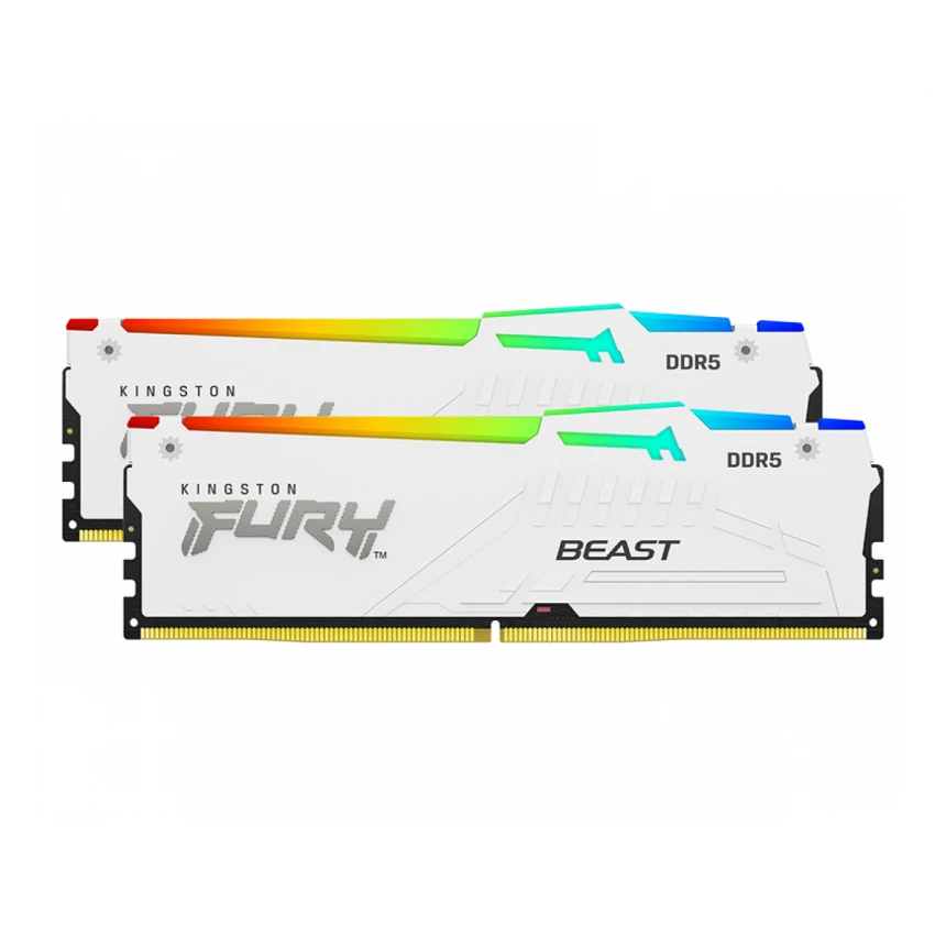 KINGSTON DIMM DDR5 64GB (2x32GB kit) 5600MT/s KF556C36BWEAK2-64 Fury Beast RGB White Expo 