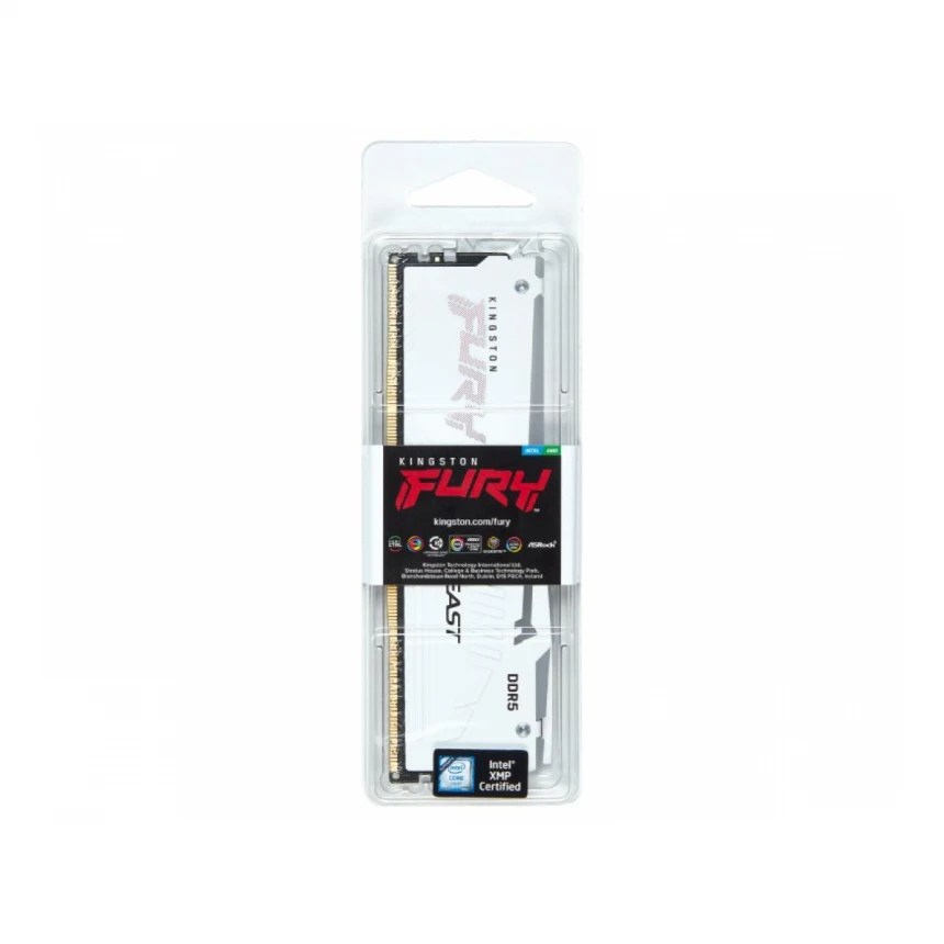 KINGSTON DIMM DDR5 64GB (2x32GB kit) 6000MT/s KF560C36BWEAK2-64 FURY Beast RGB White EXPO 