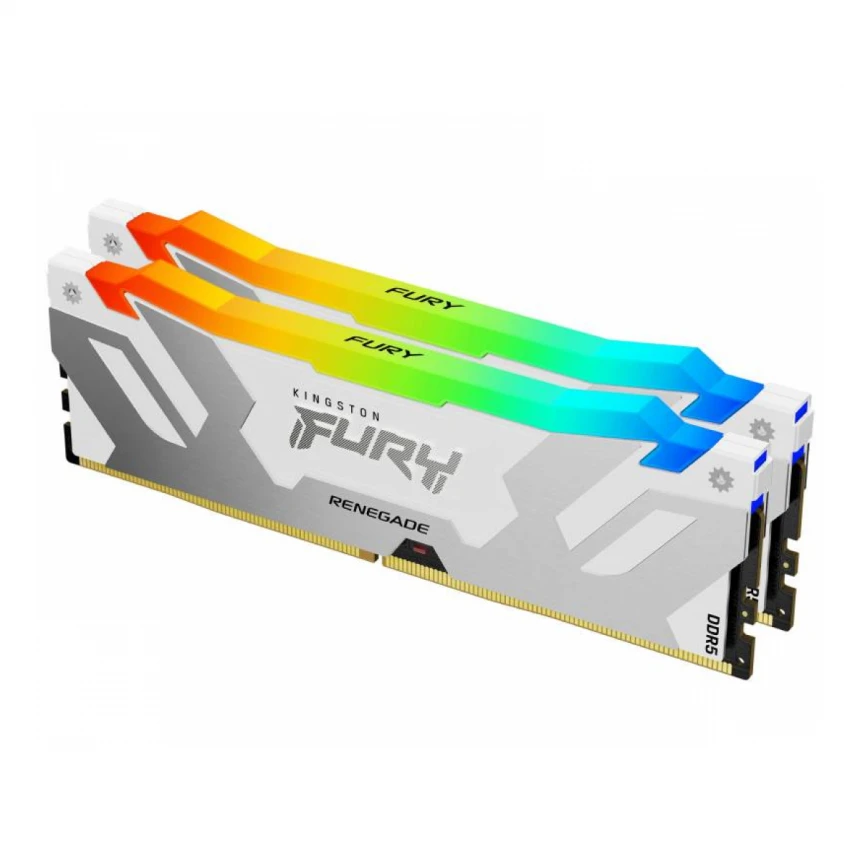 KINGSTON DIMM DDR5 64GB (2x32GB kit) 6400MT/s KF564C32RWAK2-64 FURY Renegade RGB White 