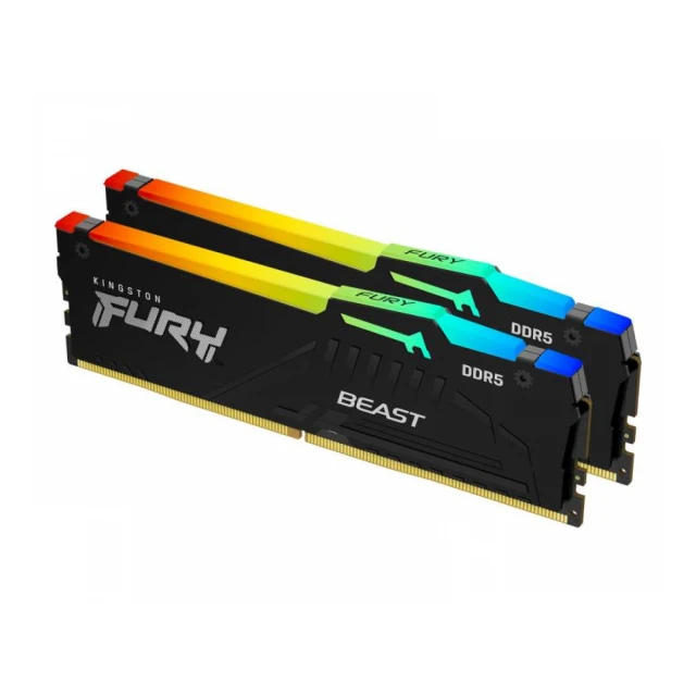 KINGSTON DIMM DDR5 64GB (2x32GB kit) 5200MT/s KF552C36BBEAK2-64 Fury Beast RGB EXPO 