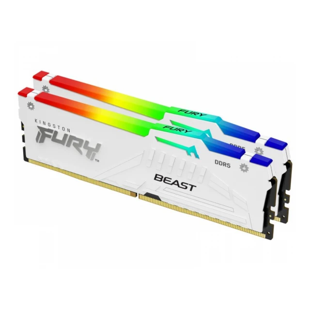 KINGSTON DIMM DDR5 64GB (2x32GB kit) 5200MT/s KF552C36BWEAK2-64 Fury Beast RGB White Expo 