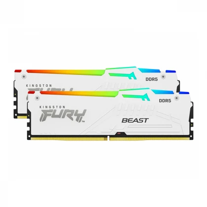 KINGSTON DIMM DDR5 64GB (2x32GB kit) 5600MT/s KF556C36BWEAK2-64 Fury Beast RGB White Expo 