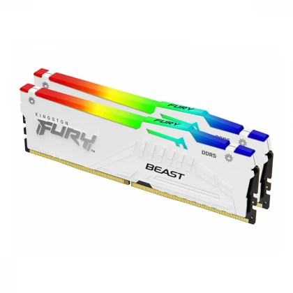 KINGSTON DIMM DDR5 64GB (2x32GB kit) 5600MT/s KF556C36BWEAK2-64 Fury Beast RGB White Expo 