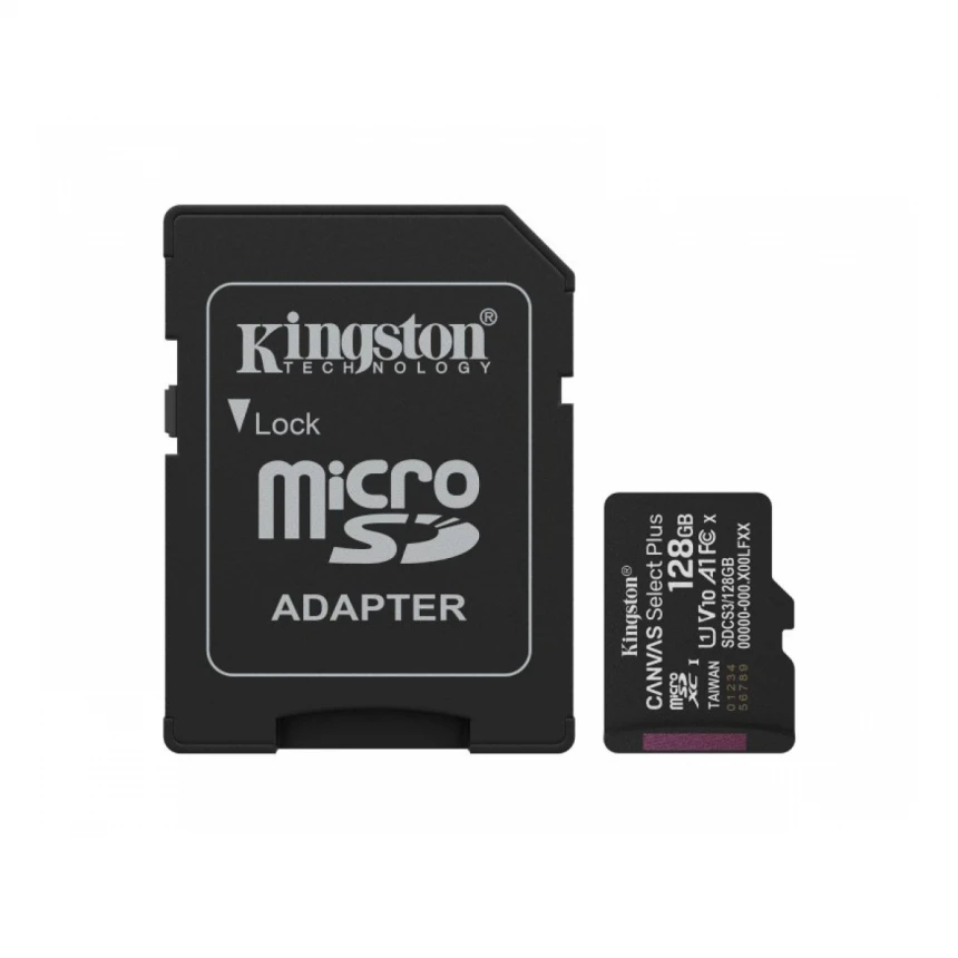 KINGSTON Memorijska kartica U1 V10 SDXC 128GB Canvas Select Plus G3 150R SDCS3/128GB + adapter 