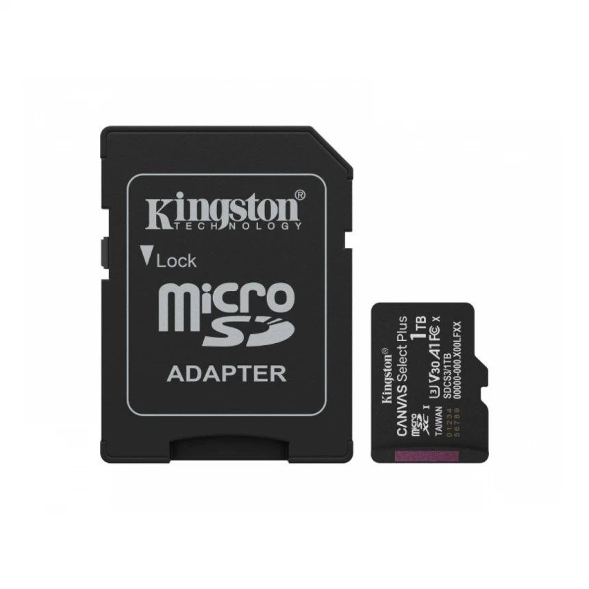 KINGSTON Memorijska kartica U1 V10 SDXC 1TB Canvas Select Plus G3 150R SDCS3/1TB + adapter 