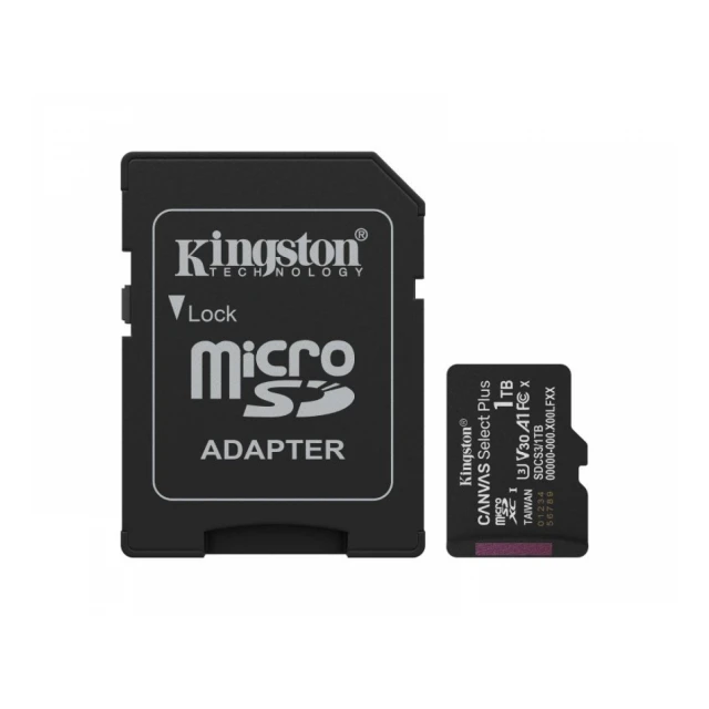 KINGSTON Memorijska kartica U1 V10 SDXC 1TB Canvas Select Plus G3 150R SDCS3/1TB + adapter 