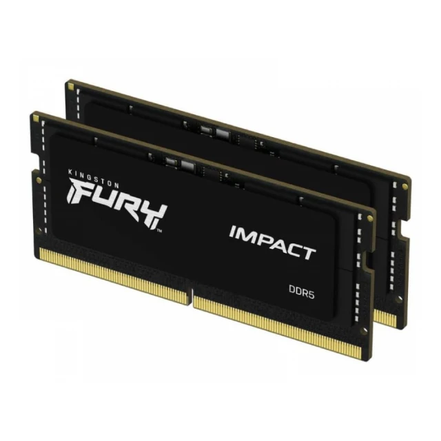 KINGSTON SODIMM DDR5 32GB (2x16GB kit) 6400MT/s KF564S38IBK2-32 FURY Impact Black XMP 