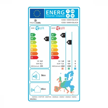 Klima uređaj PROFILOCOOL ICSD-18WIH BLACK 18000BTU A++ Inverter Wifi/GSJ/iFeel