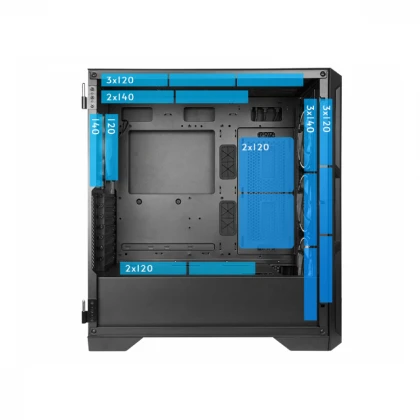 Kuciste Chieftec APEX AIR CRNO, EATX Gaming Case, Mesh, fans, GA-01B-M-OP