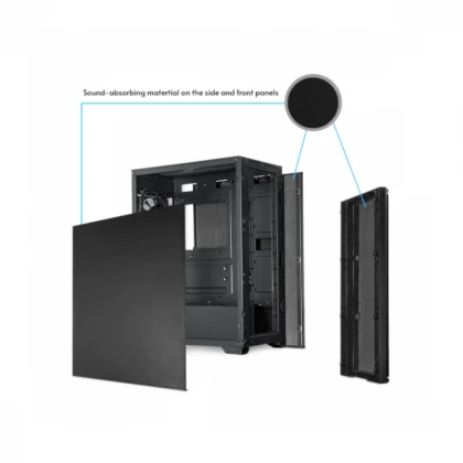 Kuciste Chieftec Pro Midi Q Crni, noise insulated 1x120mm AS-02B-OP