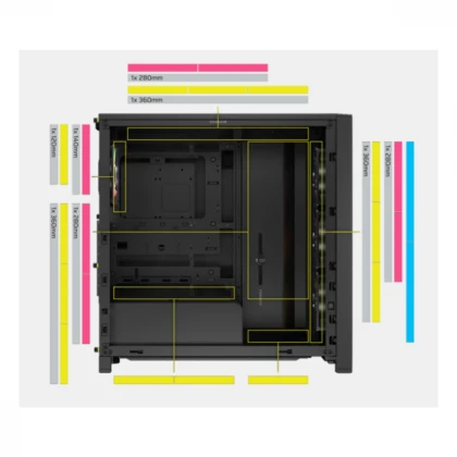 Kuciste Corsair FRAME 4000D LCD RS ARGB Premium Mid-tower, CC-9011326-WW