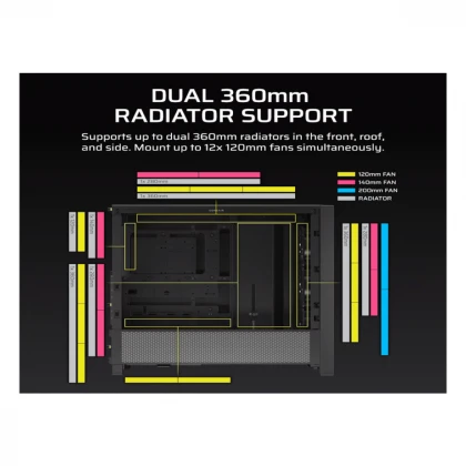 Kucište CORSAIR FRAME 4000D RS Mid-Tower/ATX/kaljeno staklo/bez napajanja/crna