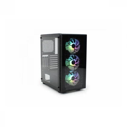 Kucište IG-MAX GIANT GLASS 3F Mid Tower/ATX/E-ATX/Micro ATX/Mini-ITX/kaljeno staklo/ARGB/crna