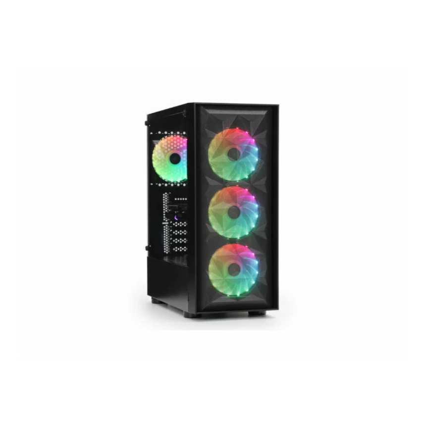 Kucište IG-MAX  N1907 OCTAGON 4F Mid Tower/ATX/Micro ATX/Mini ITX/RGB/bez napajanja/crna