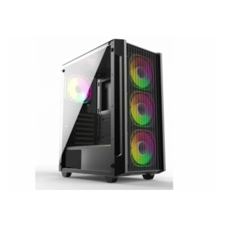 Kucište IG-MAX T2656-3RGB PATROL Mini Tower/ATX/Micro-ATX/DTX/Mini-DTX/Mini-ITX/bez napajanja/crna