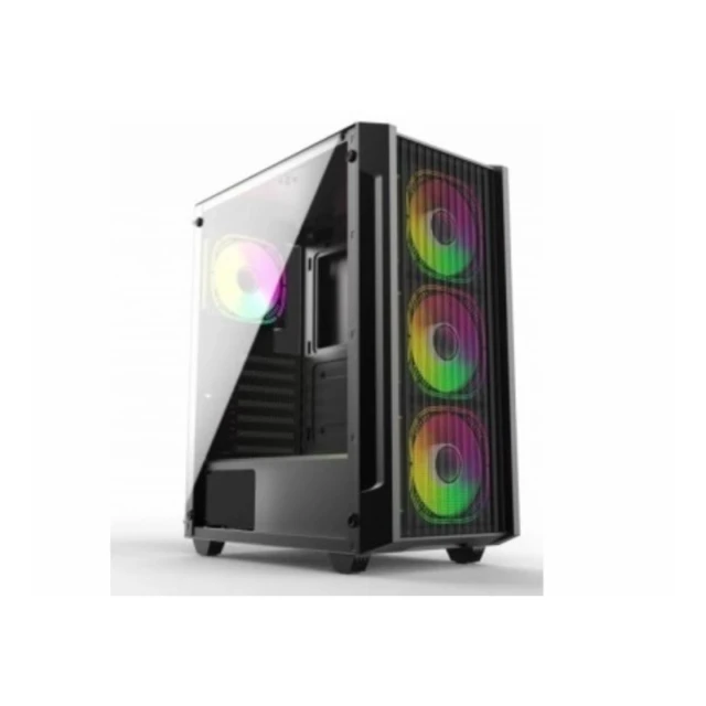 Kucište IG-MAX T2656-3RGB PATROL Mini Tower/ATX/Micro-ATX/DTX/Mini-DTX/Mini-ITX/bez napajanja/crna