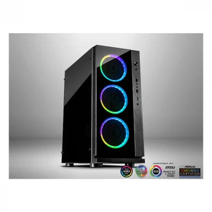 Kućište INTER-TECH W-III Midi/ATX/RGB/ITX/bez napajanja/crna