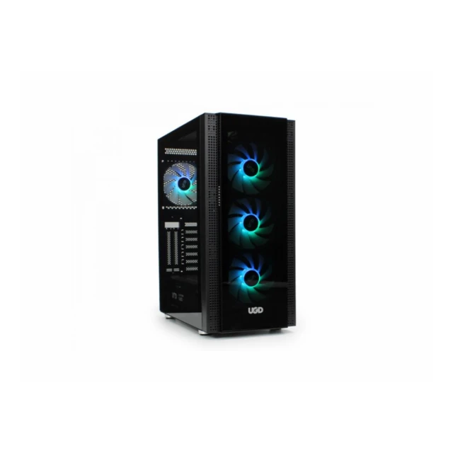 Kucište UGD Nexus 3517 Midi Tower/ATX/Micro-ATX/DTX/Mini-ITX/kaljeno staklo/bez napajanja/crna