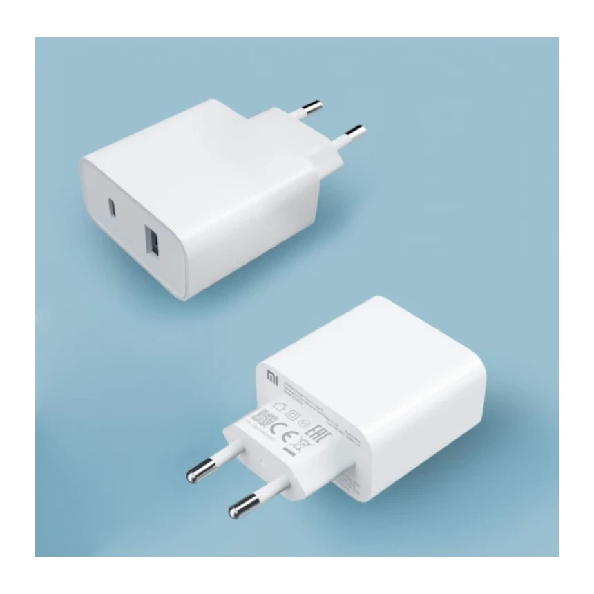 Kucni punjac Xiaomi QC 33W sa USB na Type C kablom beli