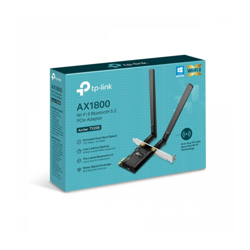 LAN MK PCI-E TP-Link Archer TX20E WiFi AX1800/Bluetooth 5.2