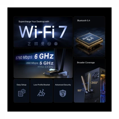 LAN MK TP-LINK TBE552E BE9300/WiFi7/ PCIe/BT5.4