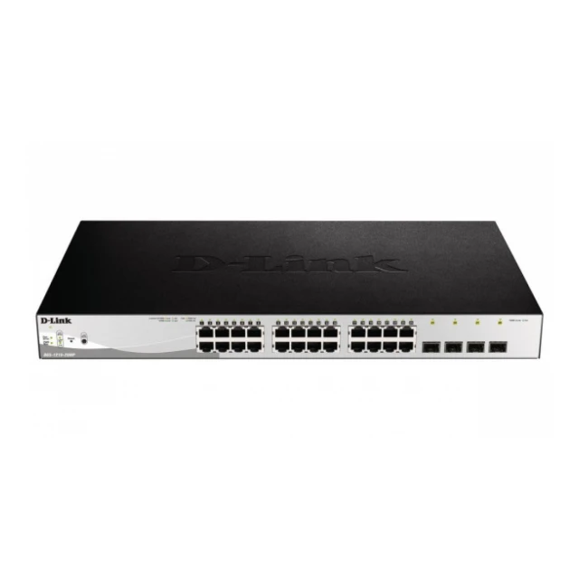 LAN Switch D-Link DGS-1210-28MP/E 10/100/1000 24PoEport/4SFP Smart