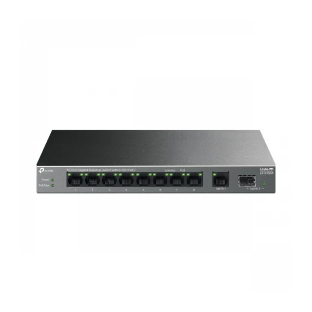 LAN Switch TP-LINK LS1210GP 9x1G/1xSFP/8PoE/61W