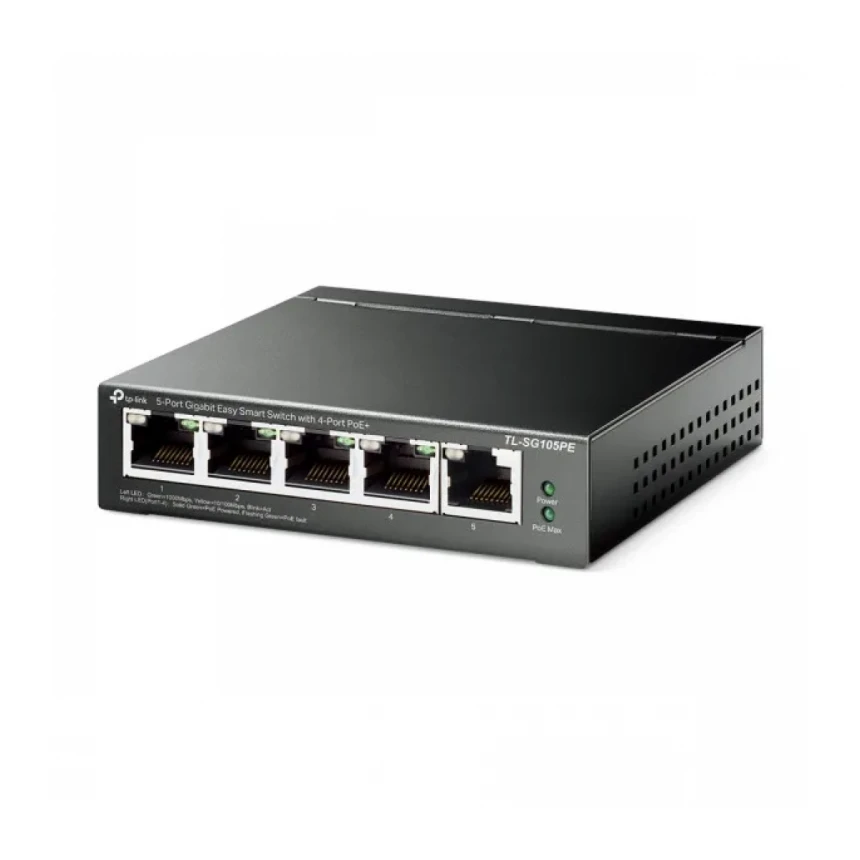 LAN Switch TP-LINK TL-SG105PE 5port 10/100/1000Mbps/4PoE/Metal